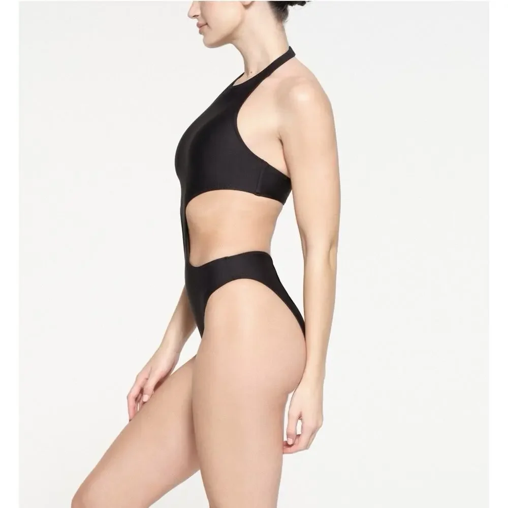 Skims Swim One Piece Monokini Halter Swimsuit Beach Summer